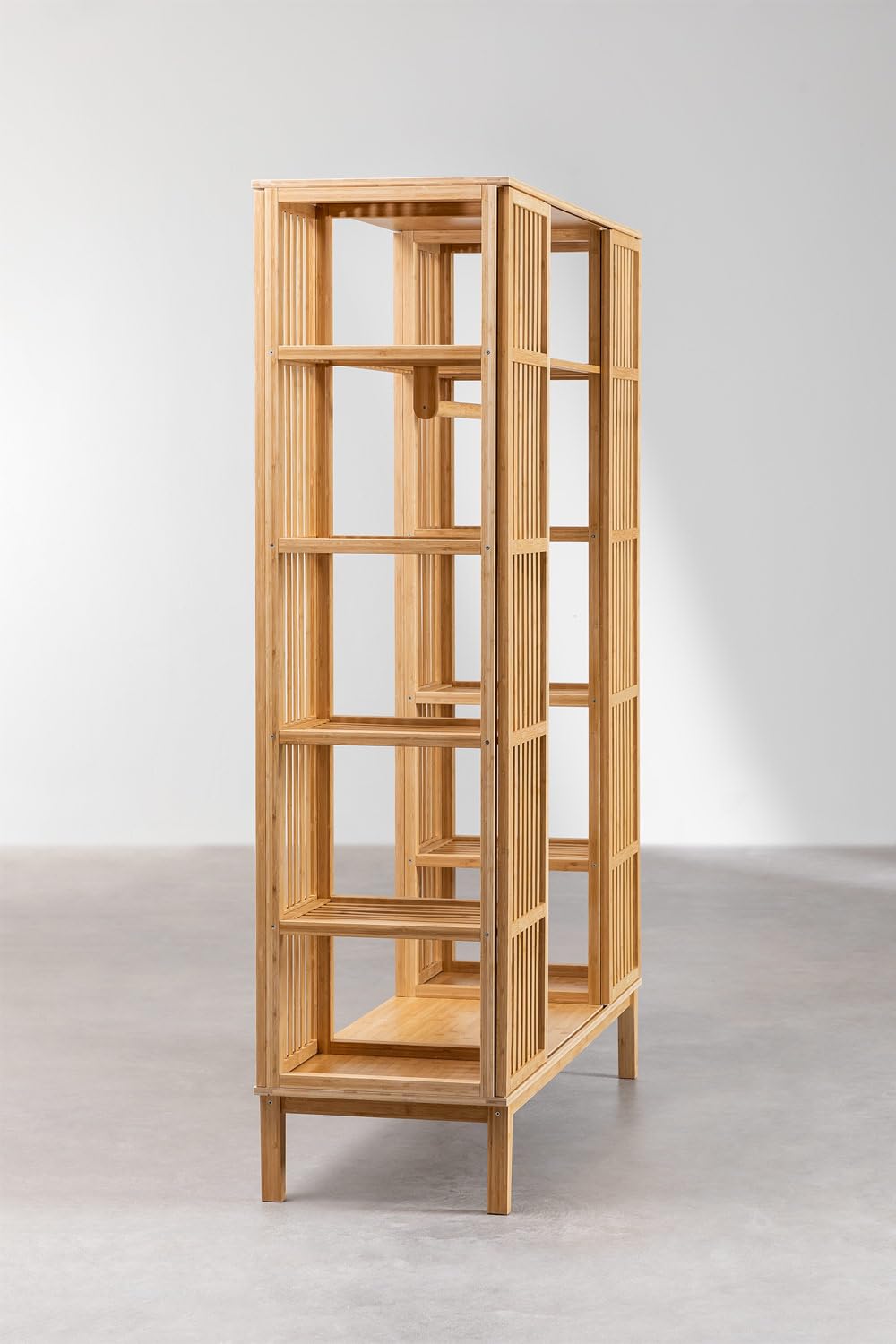 Sklum Albin armadio aperto bambù 140 cm naturale