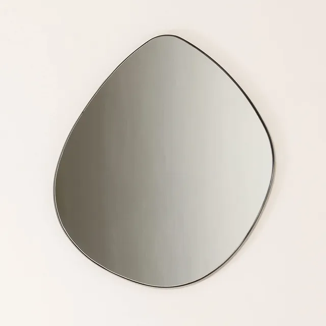 Sklum Astrid Specchio da Parete Nero 60x67 cm in Metallo