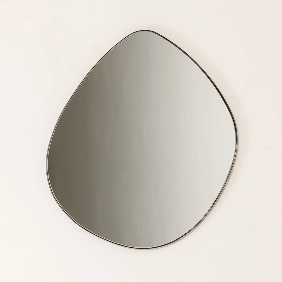 Sklum Astrid Specchio da Parete Nero 60x67 cm in Metallo
