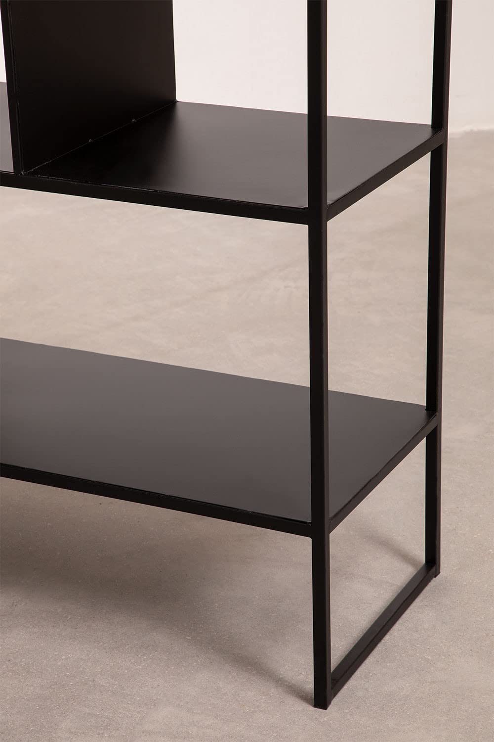 Sklum Elei Libreria Industrial 105 cm Ferro Nero