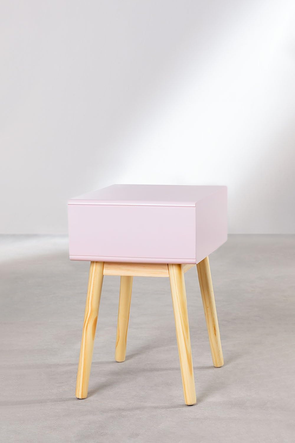 Sklum Lucka comodino rosa nocciola 40 cm MDF