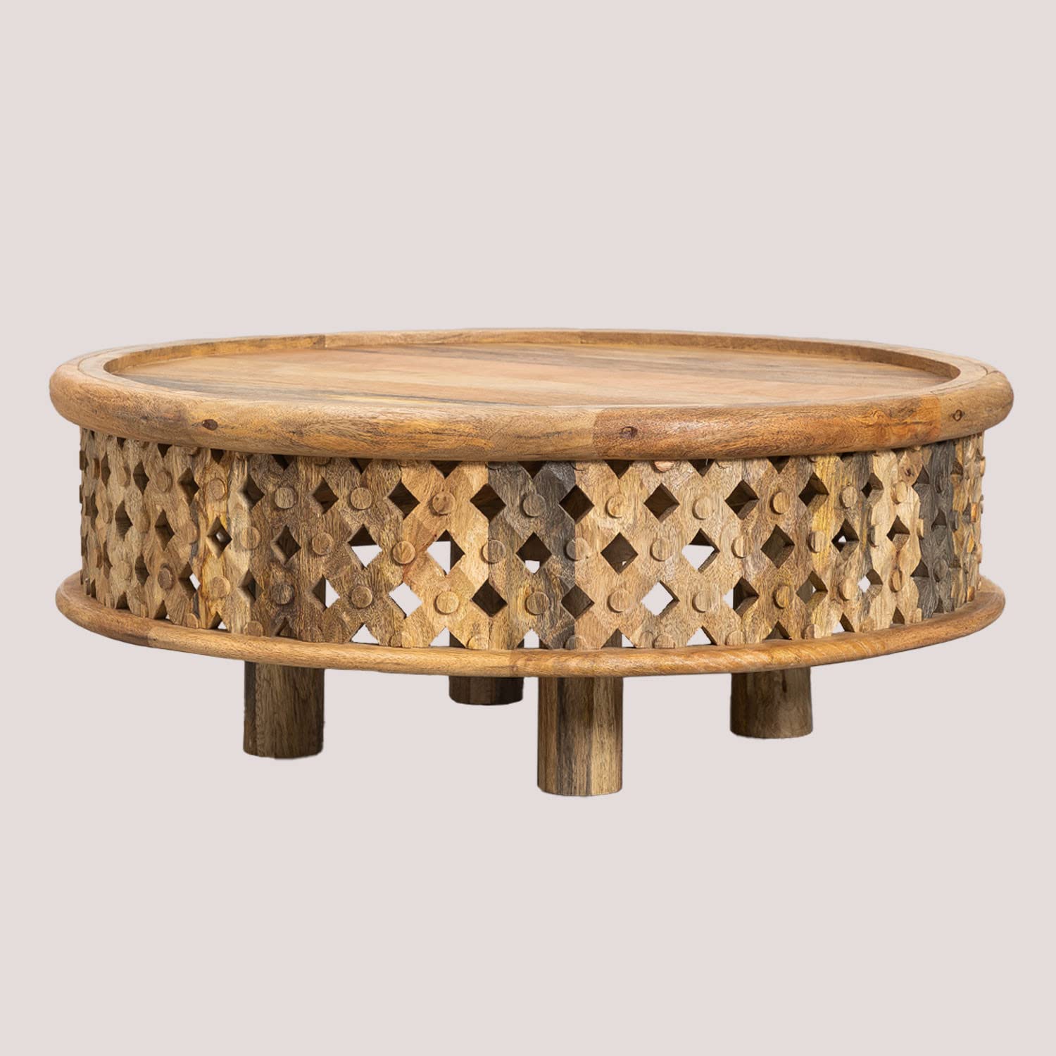 Sklum Riad Tavolino da Caffè Legno di Mango Ø80,5 cm