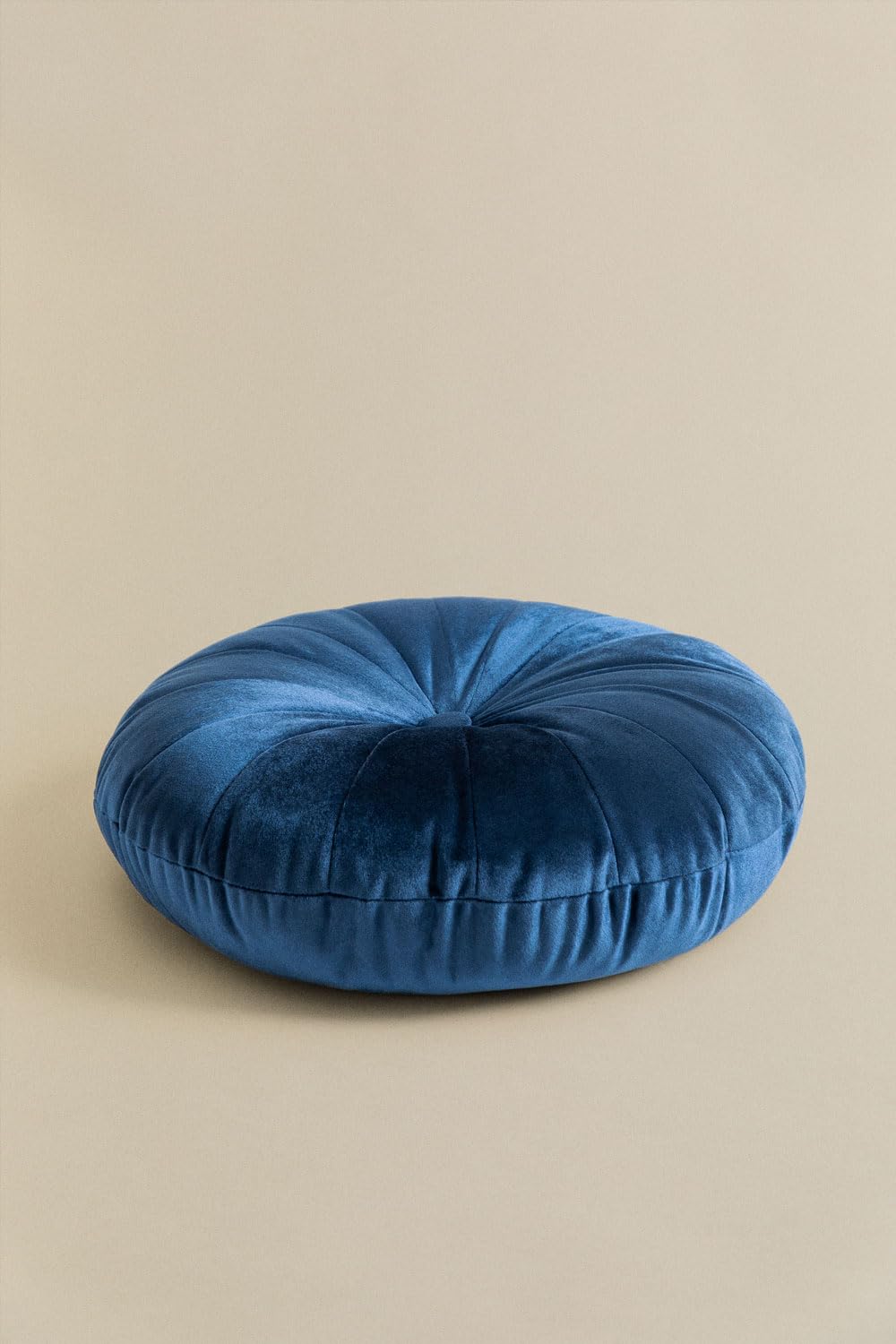 Sklum Kumba Cuscino Rotondo Ø38 cm Blu Velluto