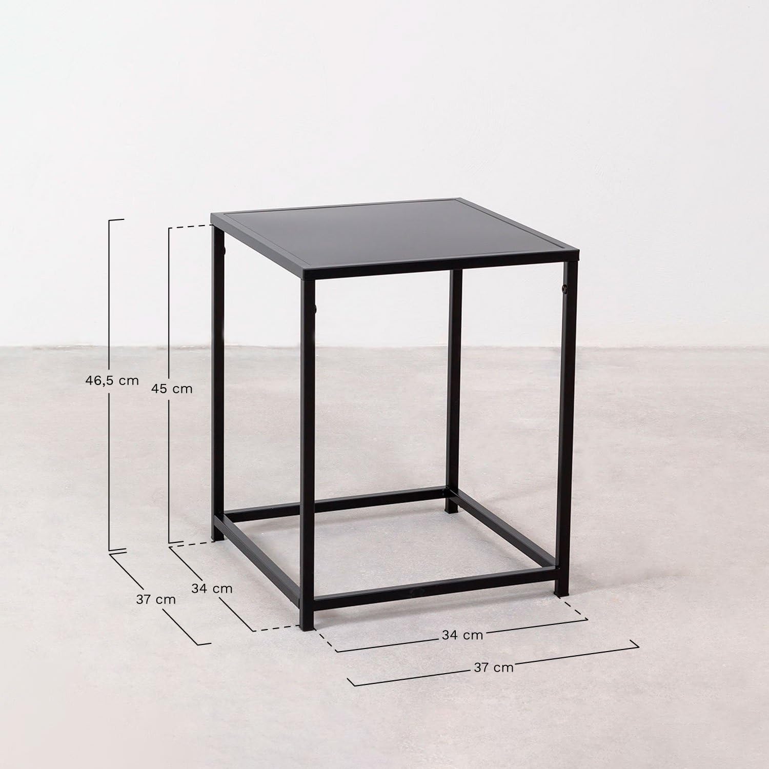 Sklum Thura tavolino acciaio nero 37 cm