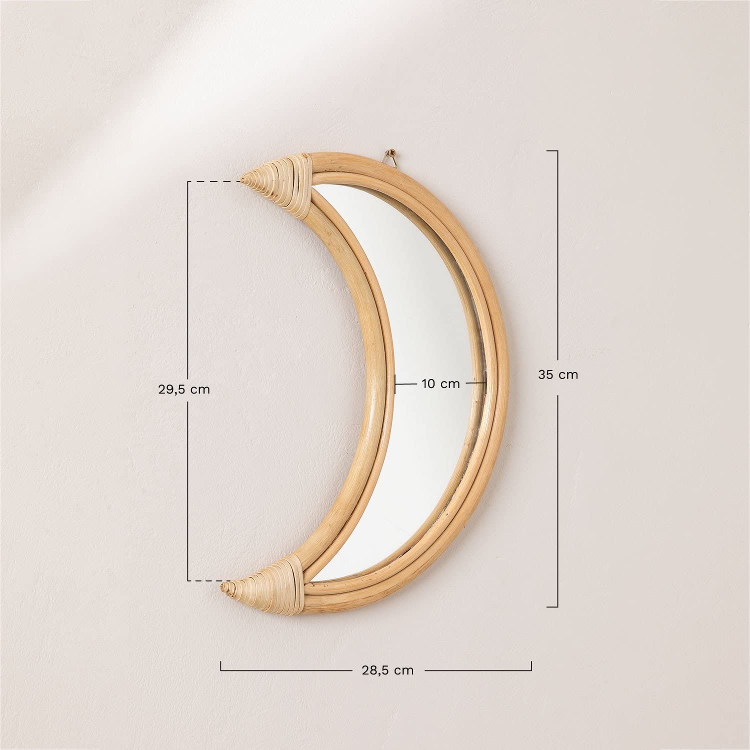 Sklum Jonik specchio parete rattan natural 28 cm