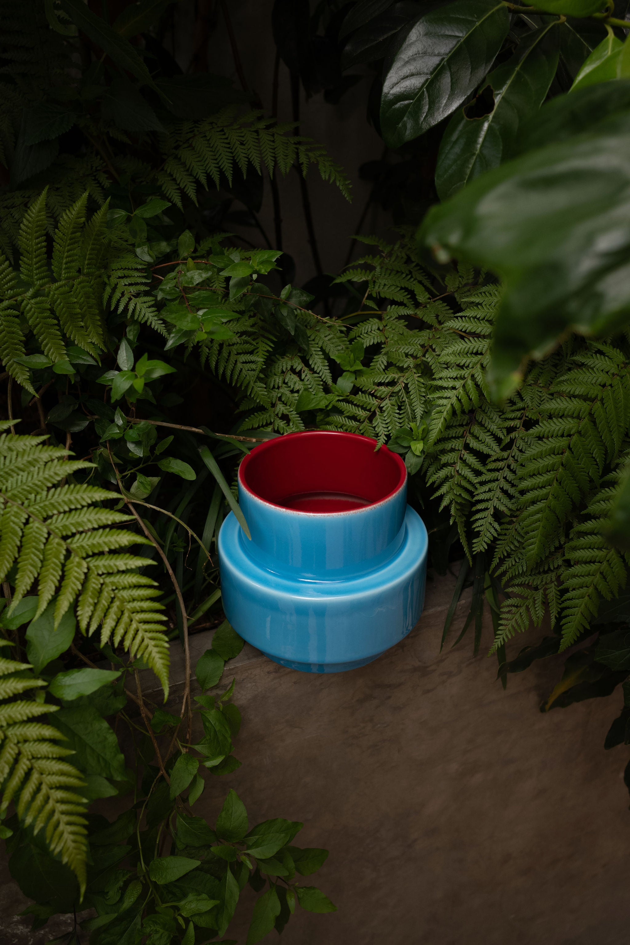 Acapulco Design Los Floreros Cenote vaso ceramica arancione