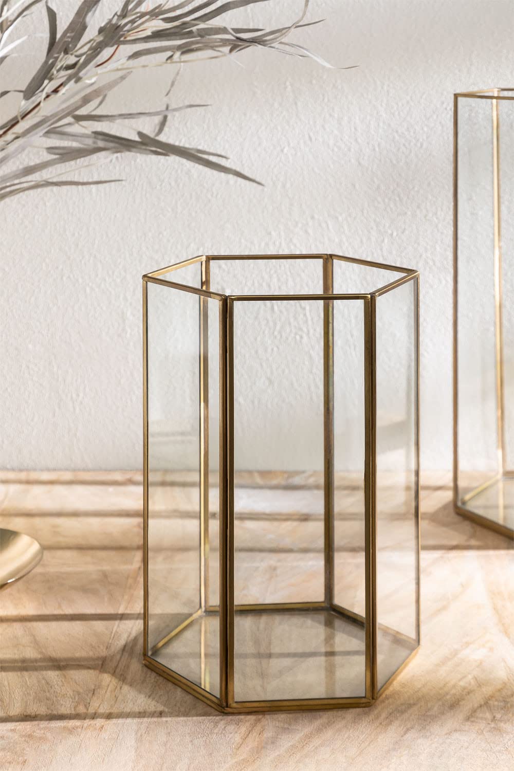 Sklum Tristan Vaso Decorativo Vetro Oro 25 cm