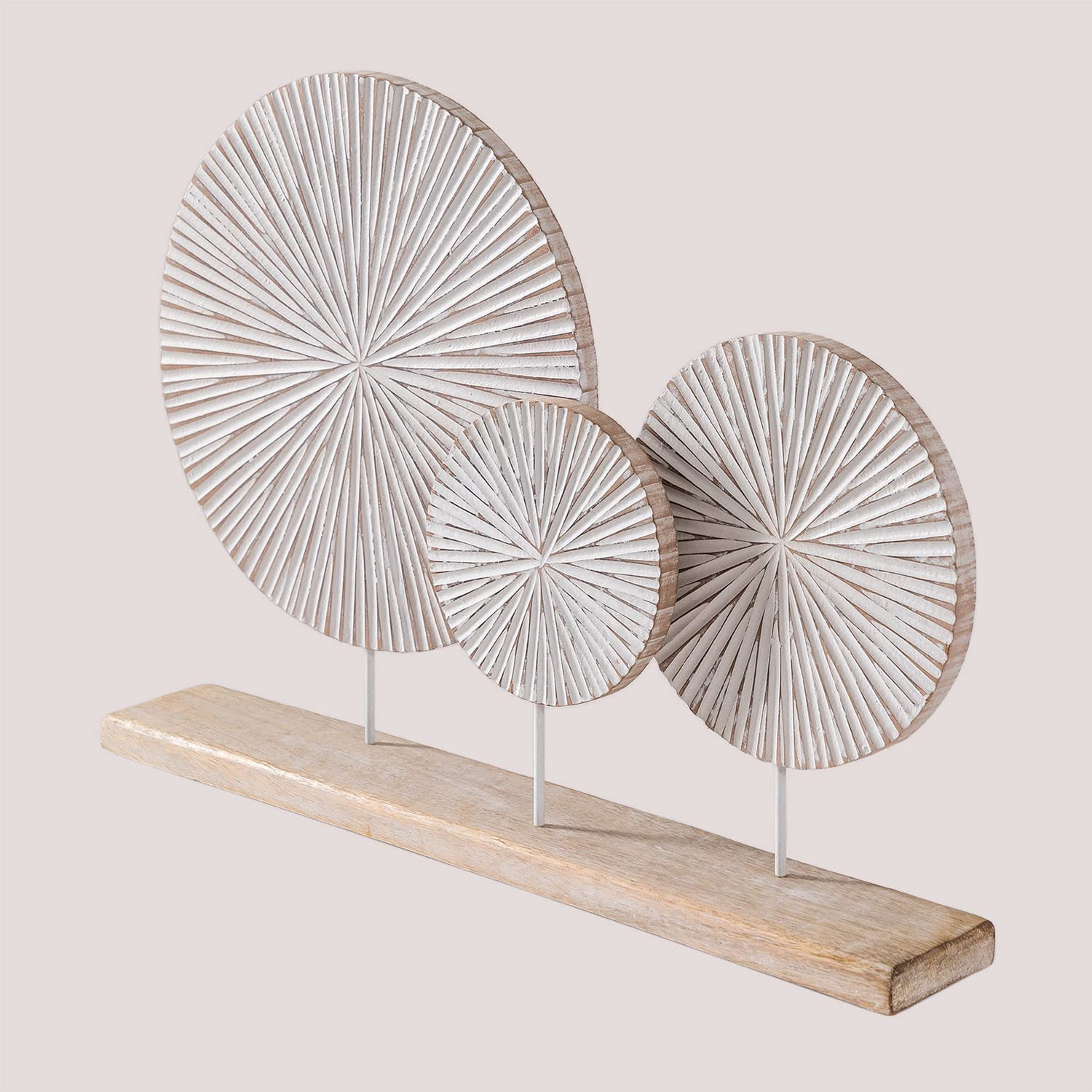 Sklum Nabordi Figura Decorativa Legno Mango Bianco Vintage