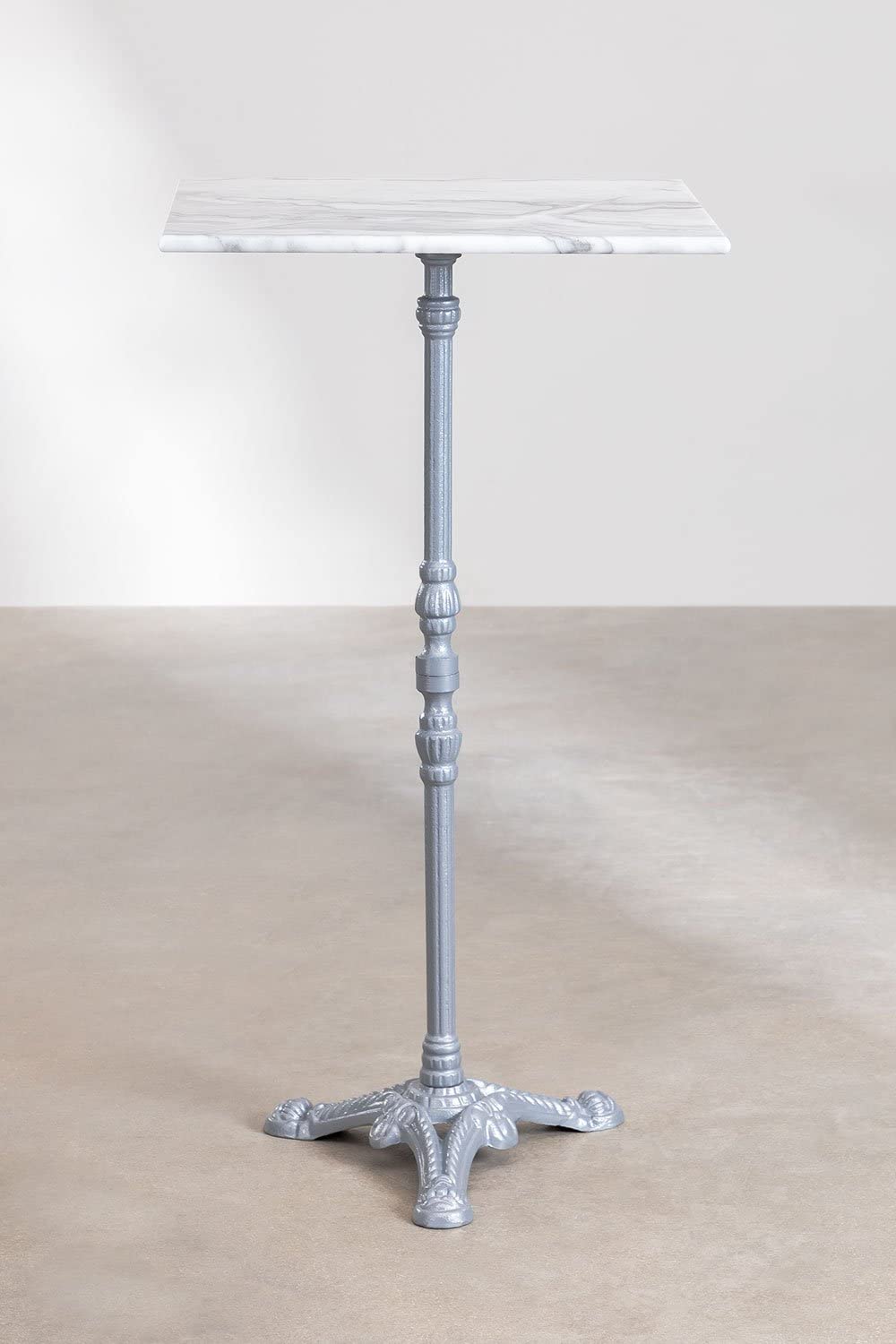 Sklum Moka tavolo bar alto quadrato 60x60 grigio marmo