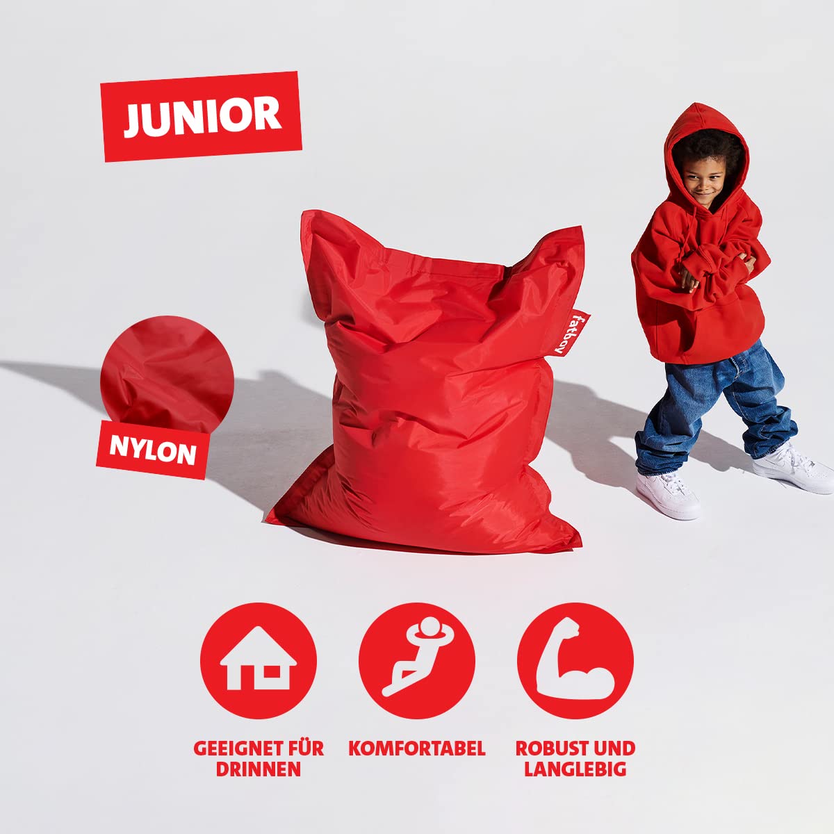 Fatboy Original poltrona sacco rossa impermeabile