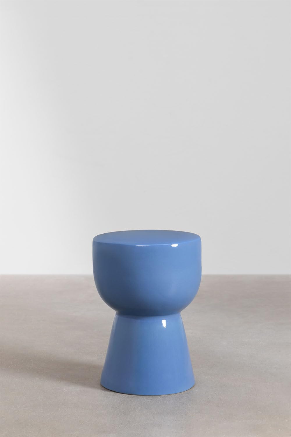Sklum Kaly tavolino rotondo ceramica 34 cm Blu Niagara