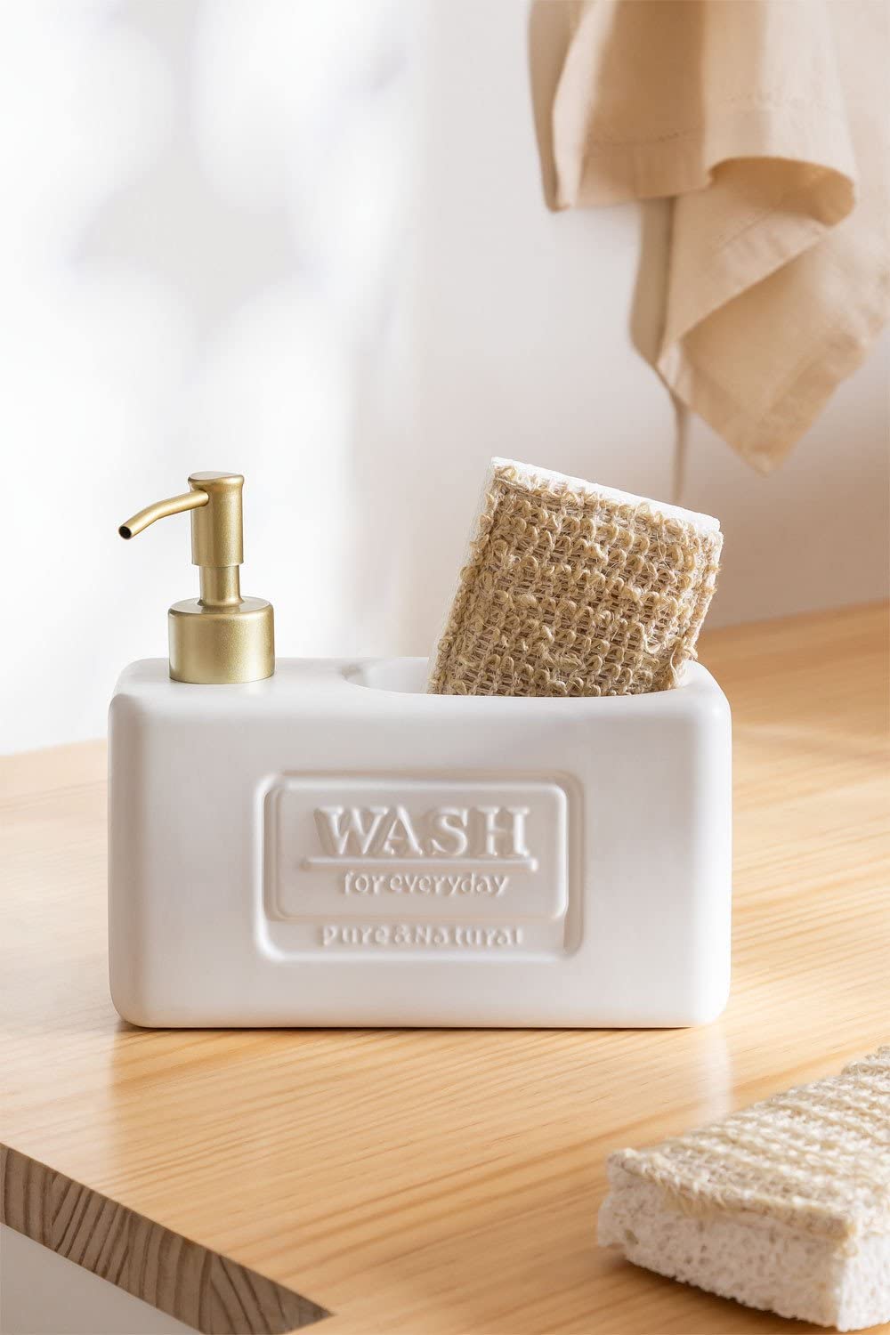 Sklum Yaddiel Gold dispenser sapone ceramica