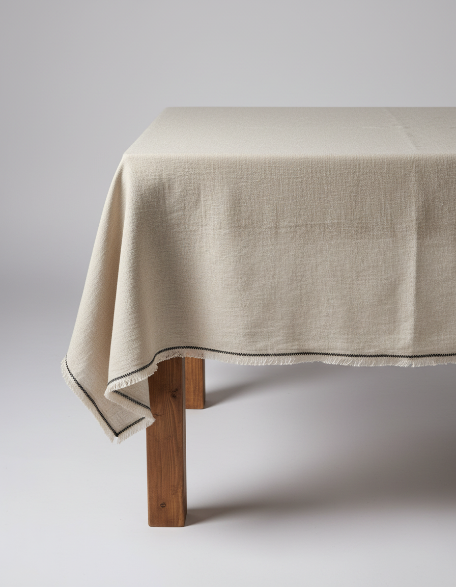 Bambua Tuscany tovaglia lino 150x250 nero naturale
