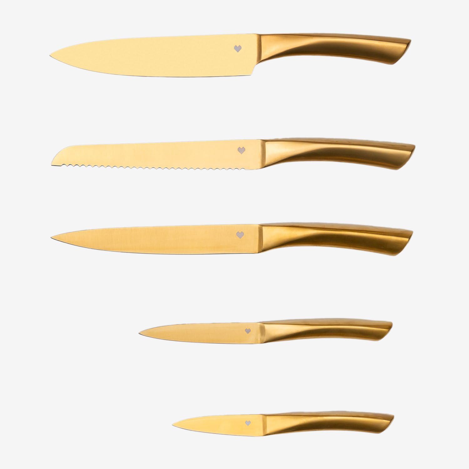 Sklum Livy Set Coltelli Cucina 5 Pezzi Dorati