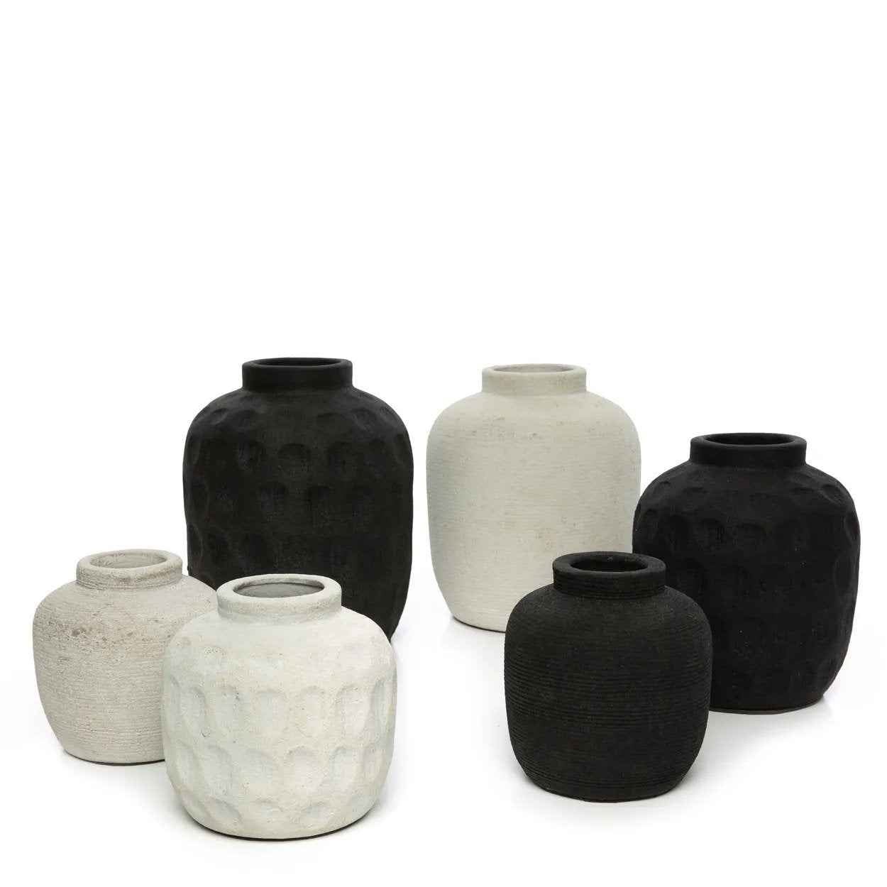 Bambua Trendy vaso terracotta nero M