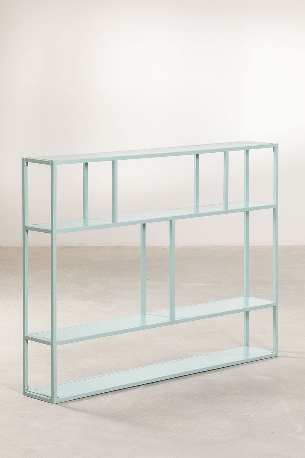 Sklum Thura Scaffale a Parete 120 cm Verde Abete Metallo