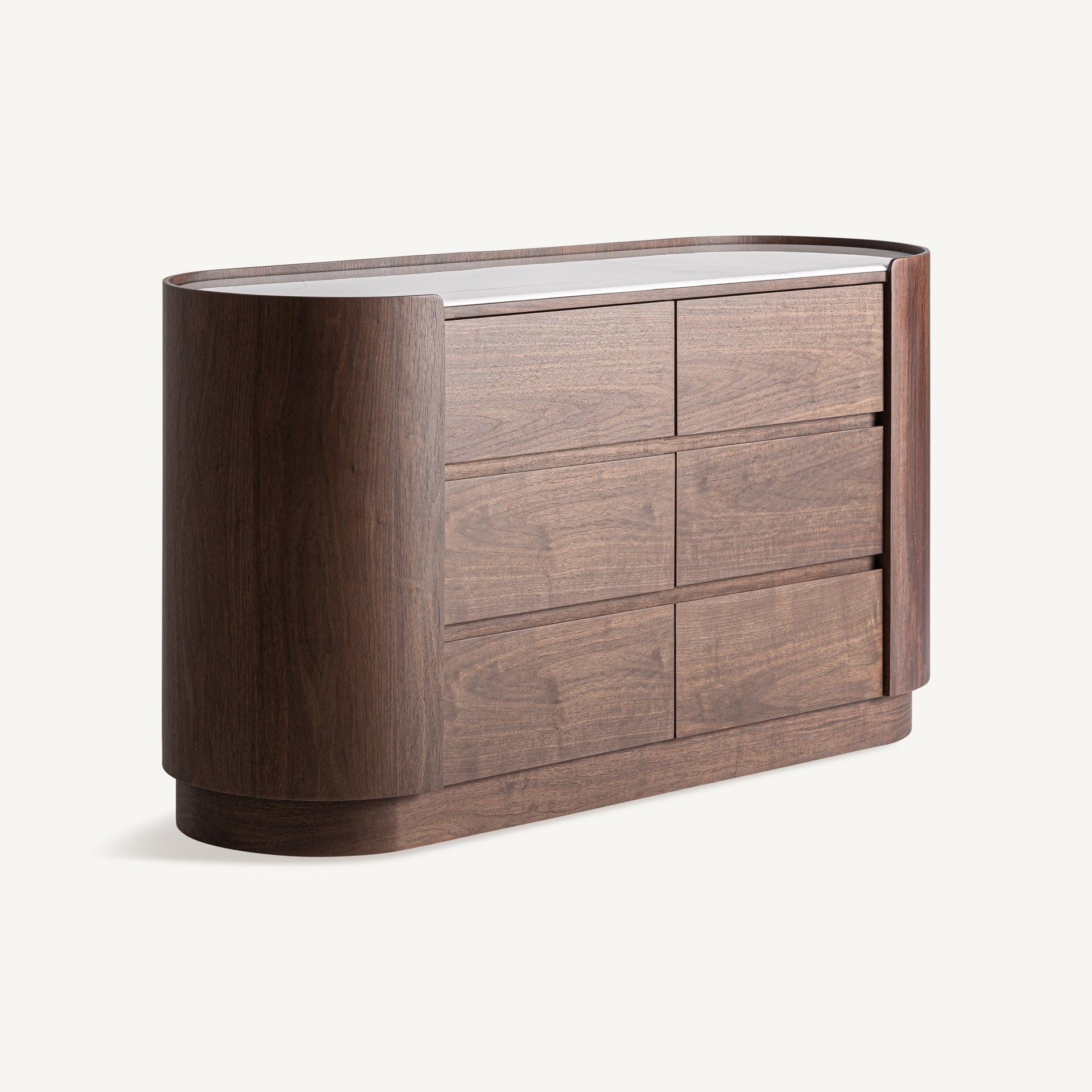 Bambua Stuetta cassettiera rovere scuro 6 cassetti