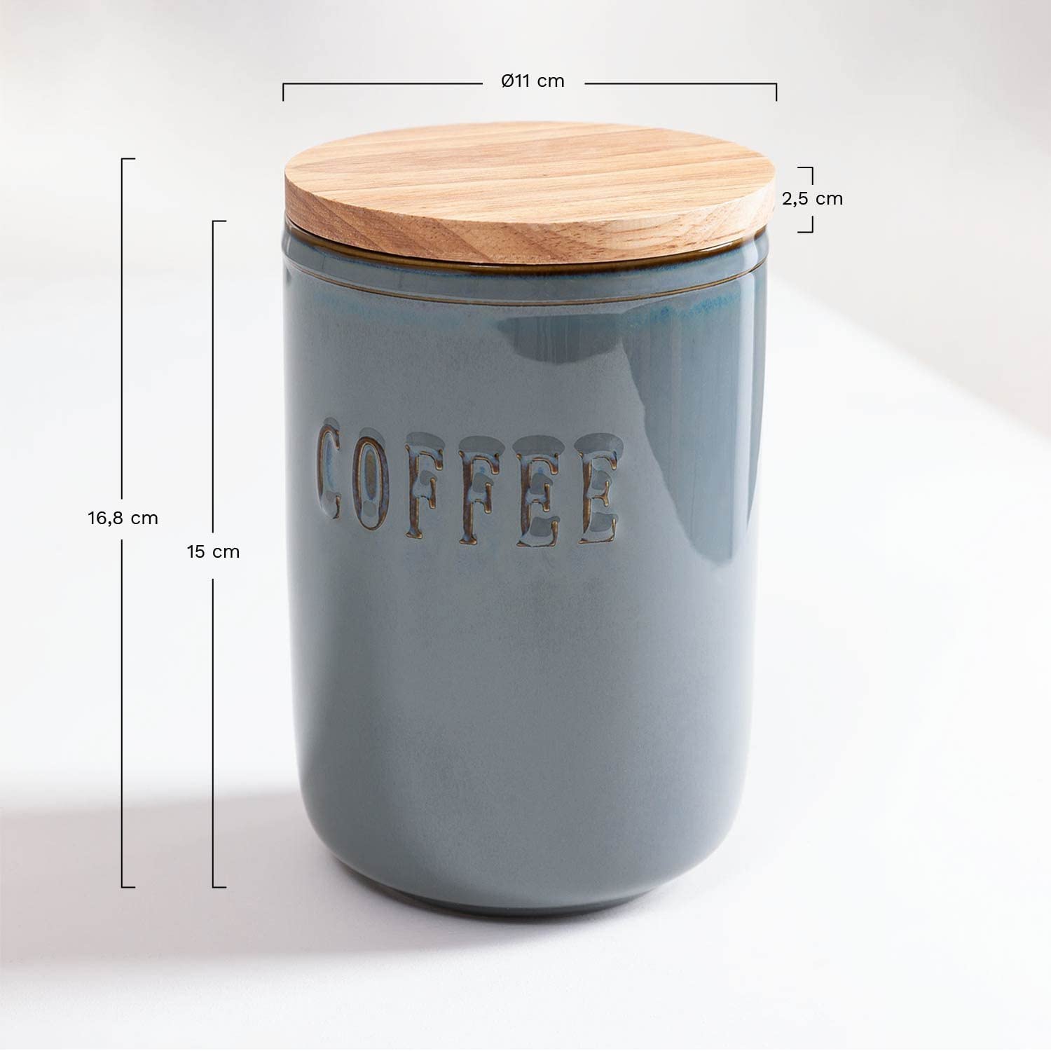 Sklum Treska Barattolo Caffè Porcellana Grigio Blu