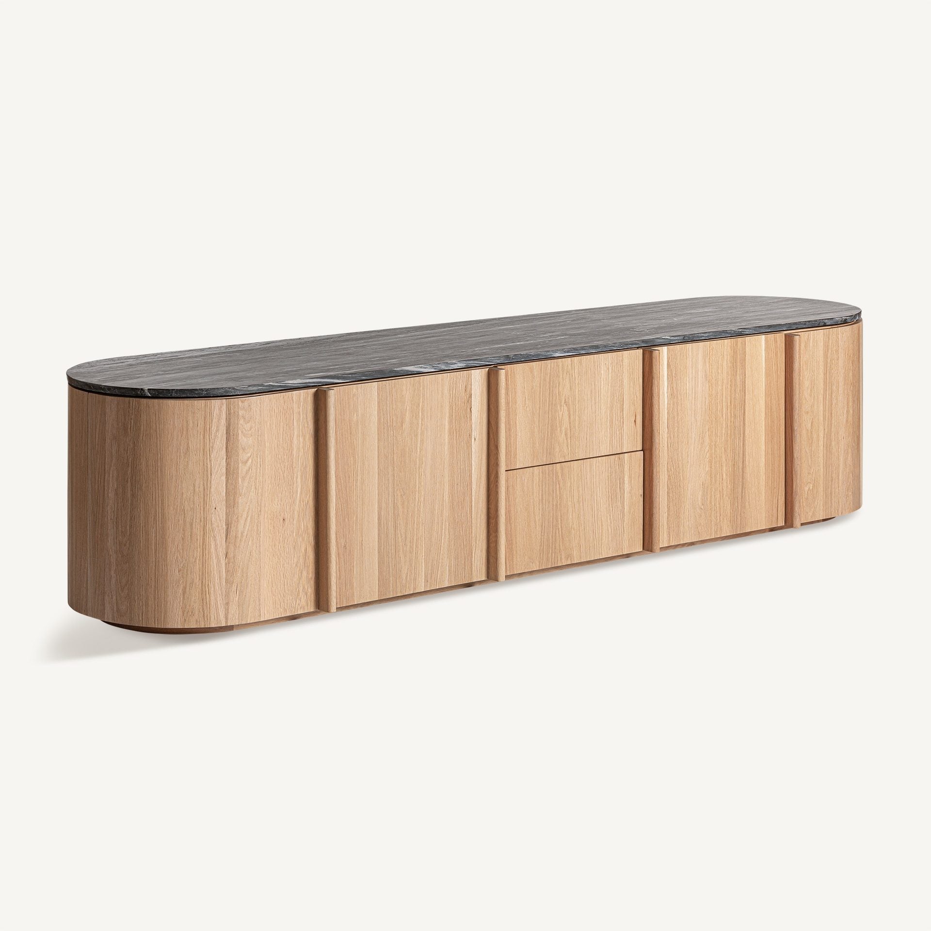 Bambua Nara credenza rovere marmo nero 240 cm