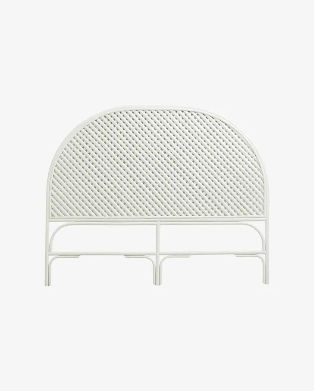 Bambua Phai testiera letto in rattan bianco