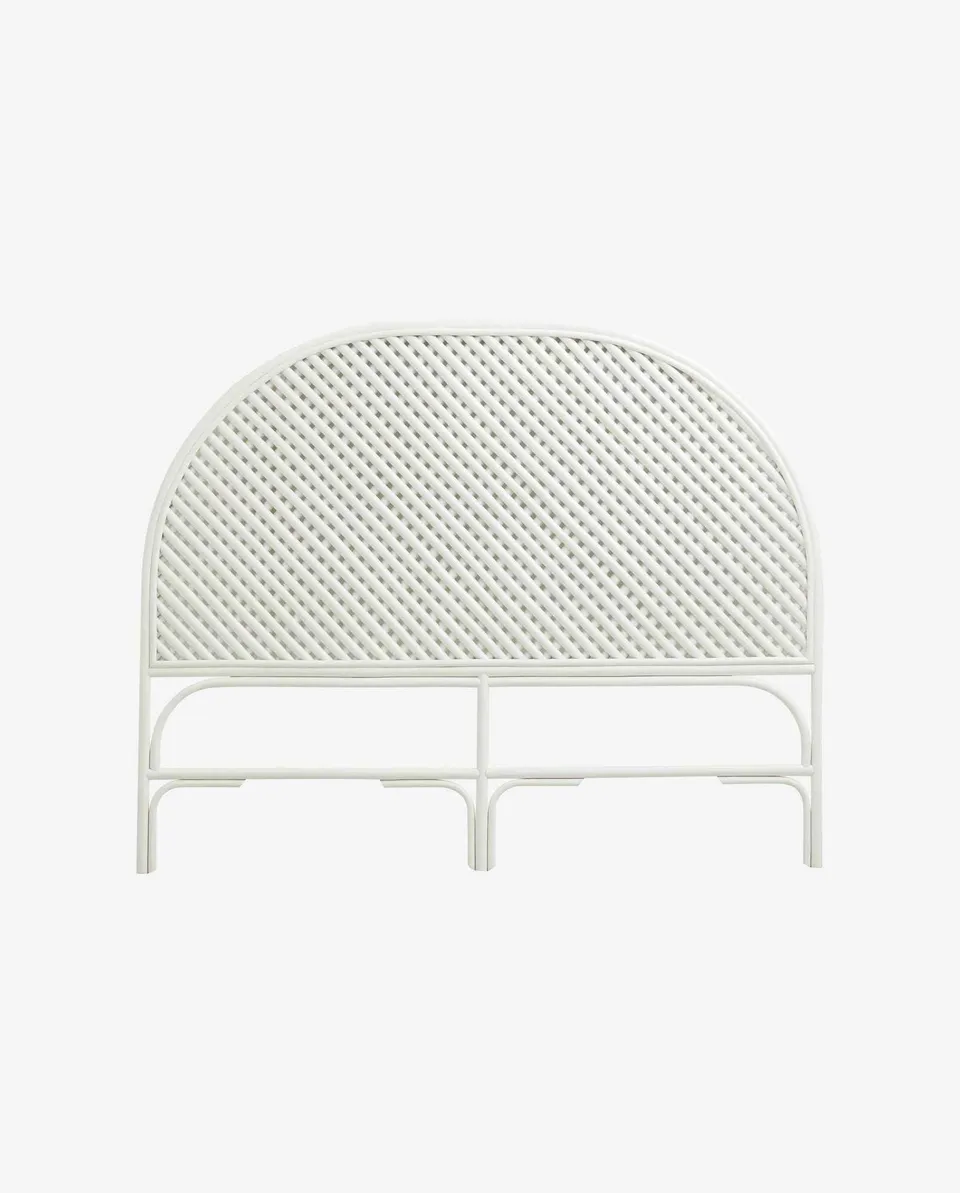 Bambua Phai testiera letto in rattan bianco