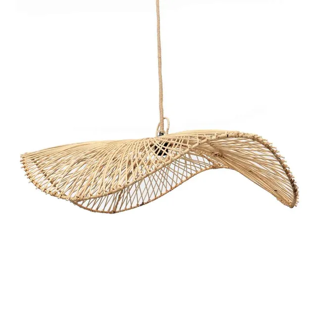 Bambua Chapeau sospensione rattan naturale L