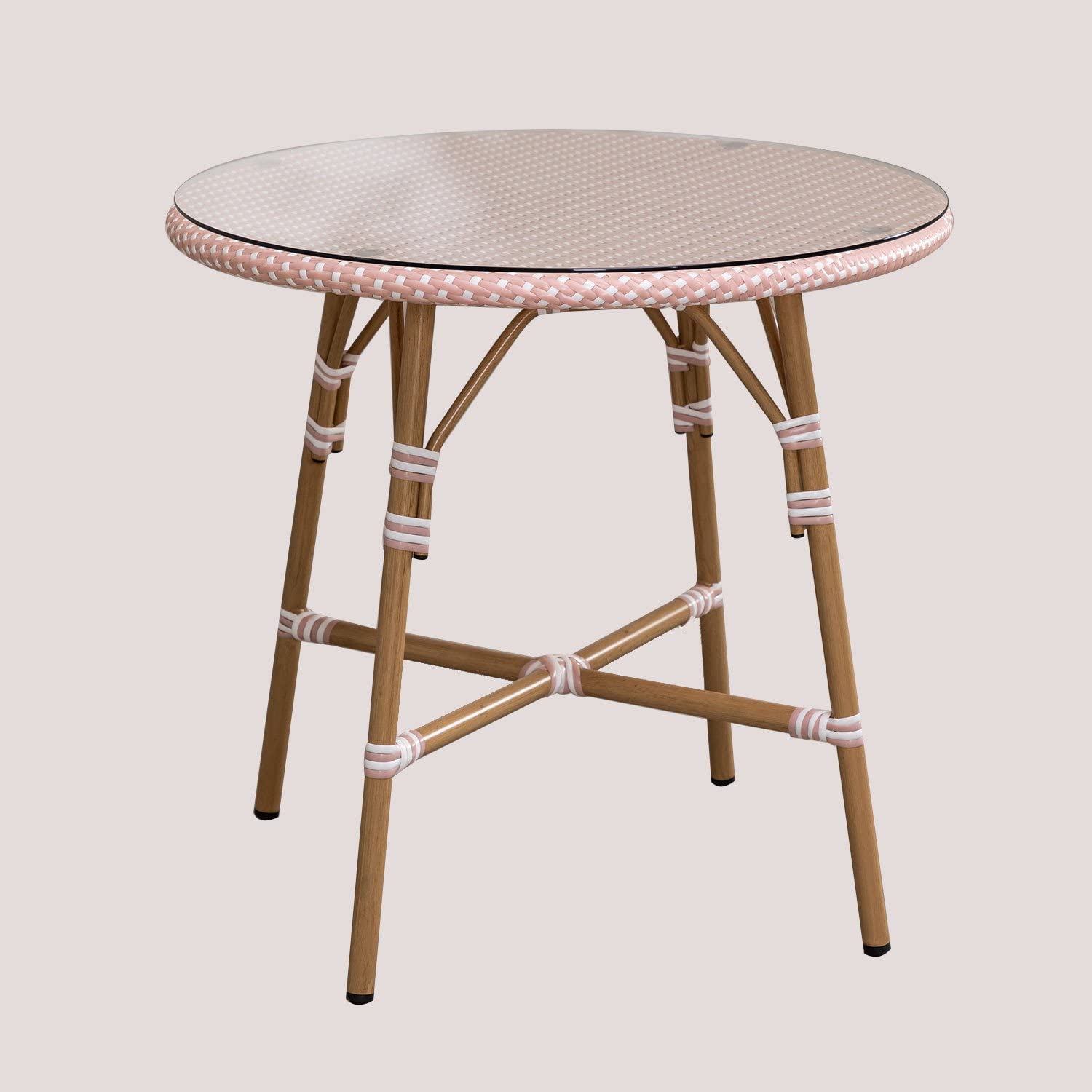 Sklum Alisa Bistro tavolo giardino Ø80 cm rosa nocciola