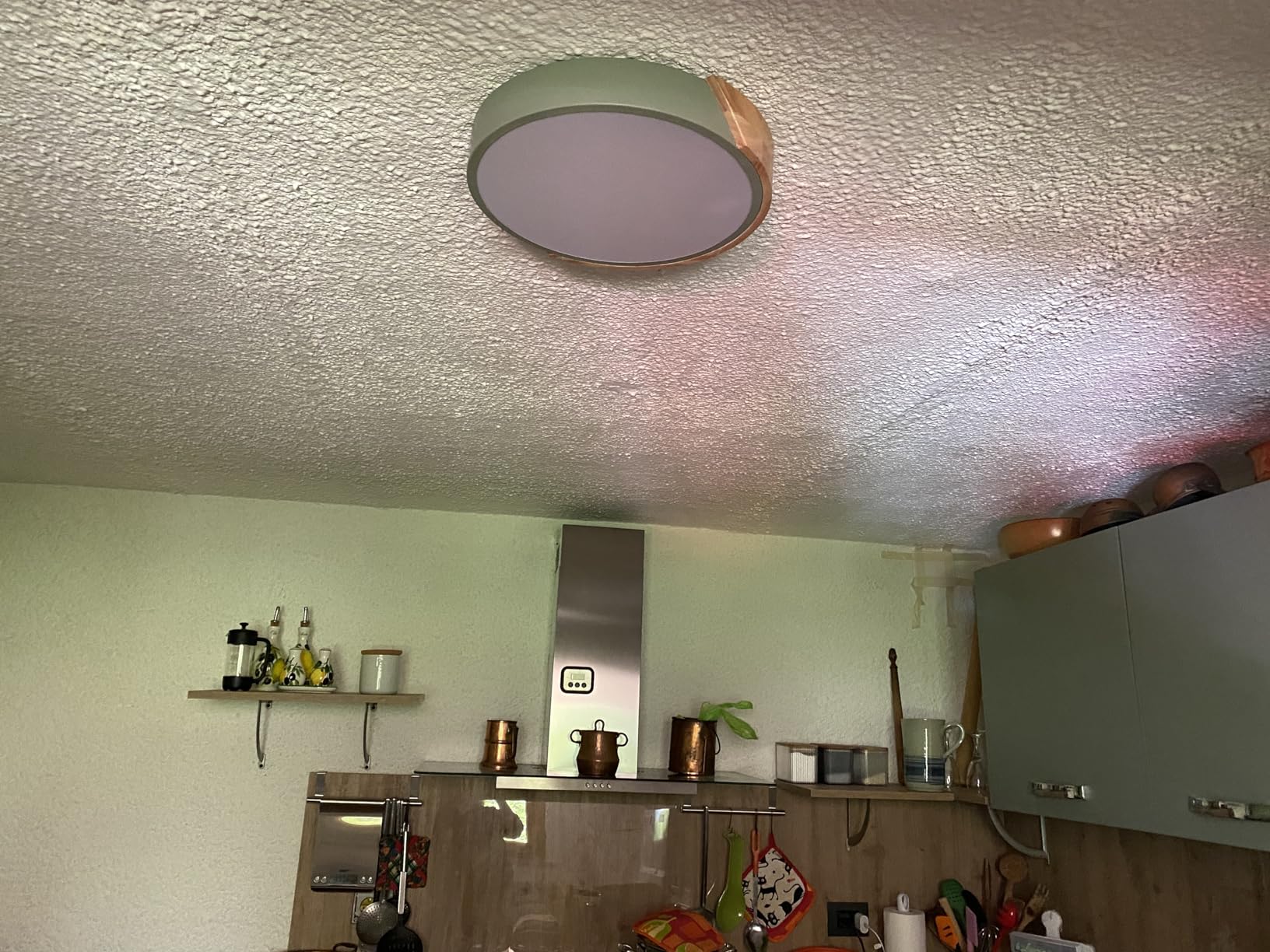 Sklum Jan Plafoniera LED Celadon Legno Ø30 cm