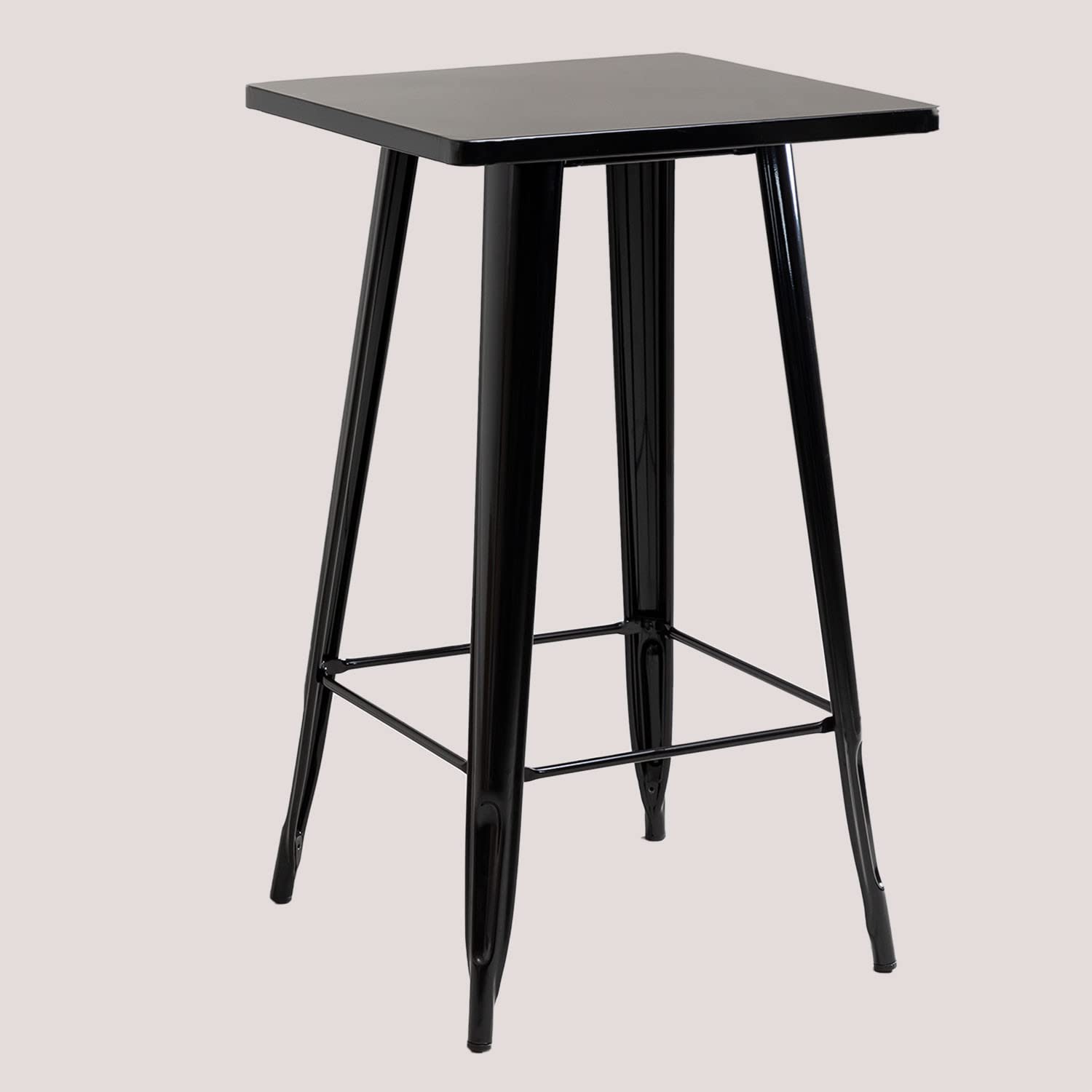 Sklum LIX tavolo alto in acciaio nero 60x60