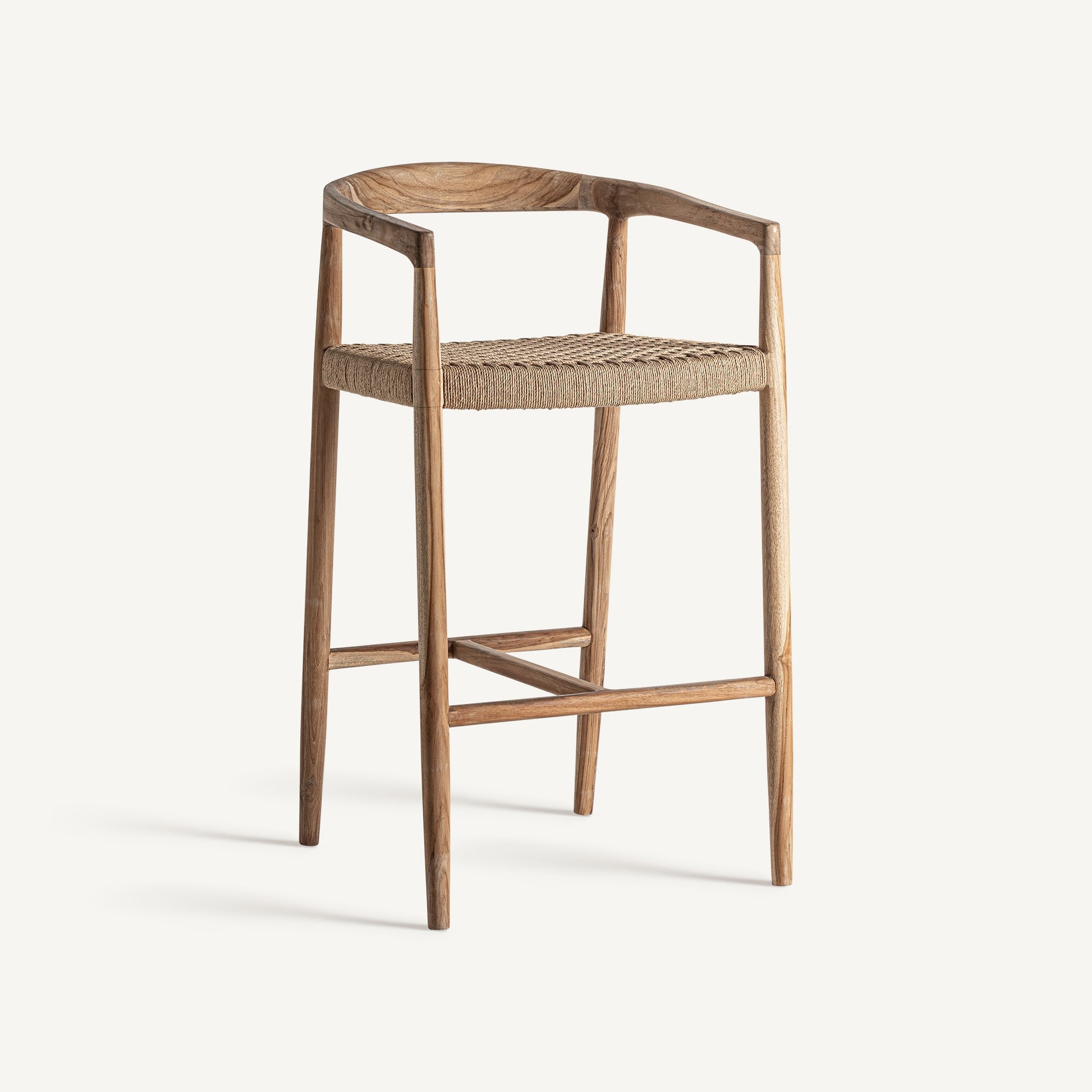 Bambua Caen Stool sgabello con braccioli in teak