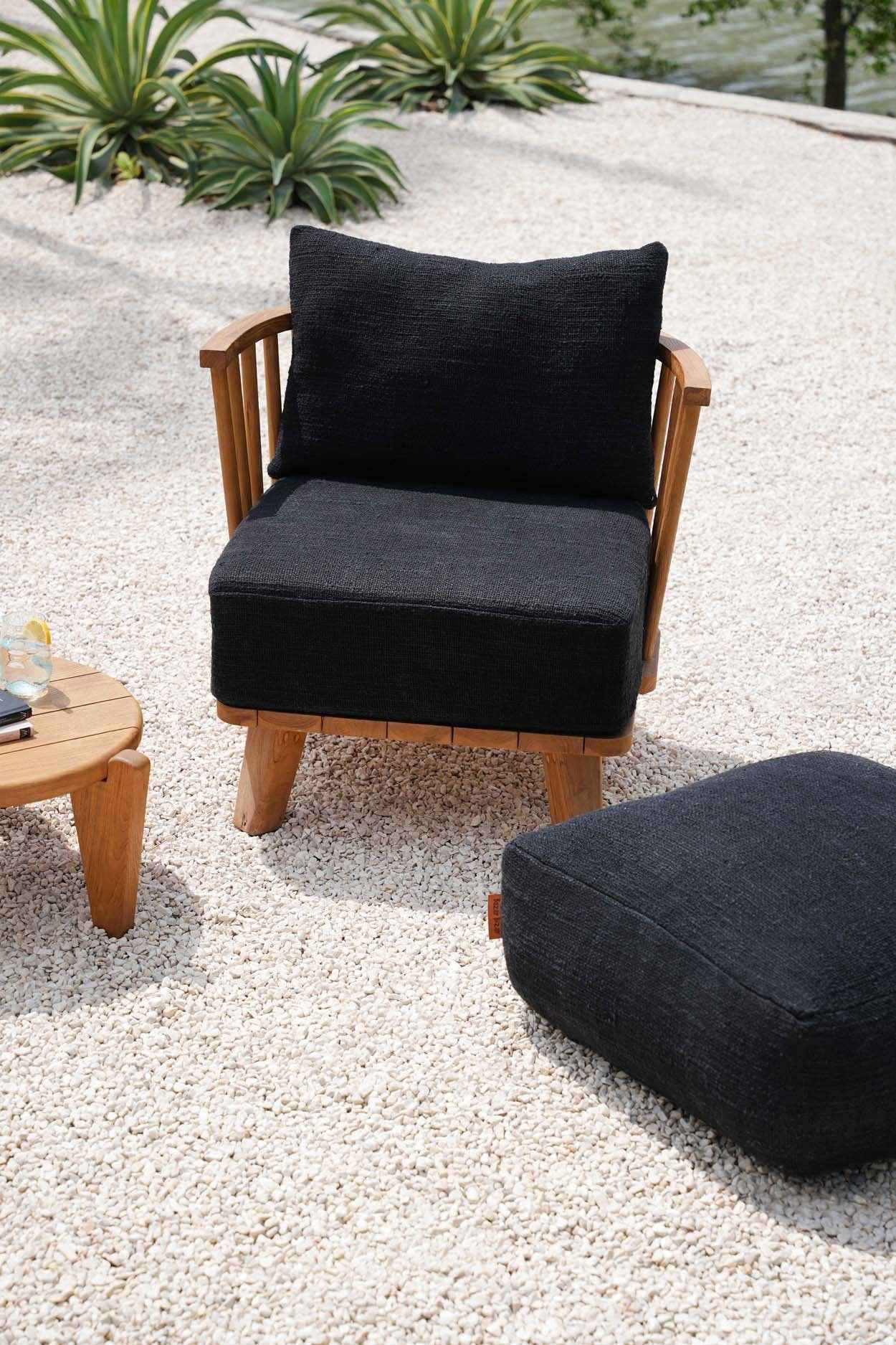 Bambua Malawi poltrona natural black teak