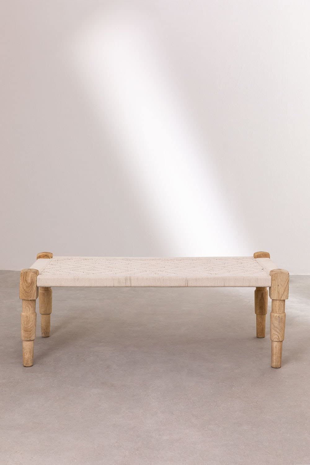 Sklum Kiron 120 cm tavolino macramè legno mango