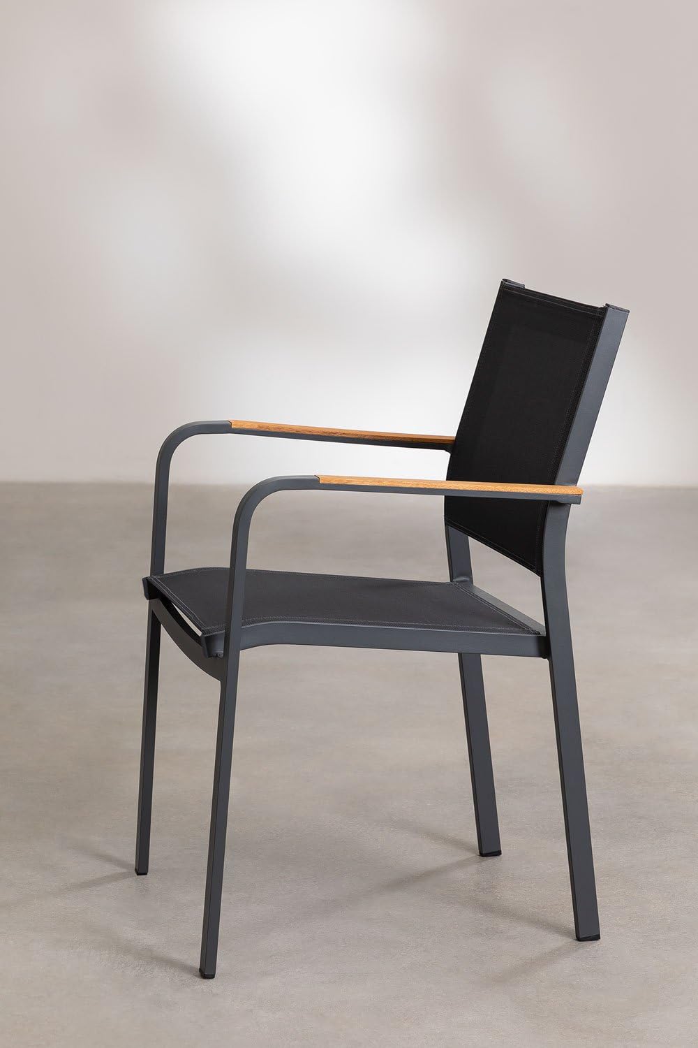Sklum Archer set tavolo rotondo sedie giardino Ø100 4 posti legno