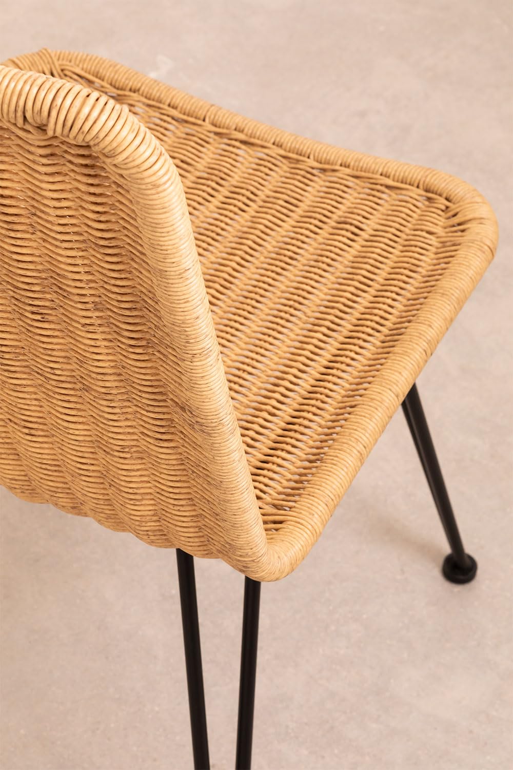 Sklum Sunset Vali 4 Sedie Giardino Vimini Marrone Naturale