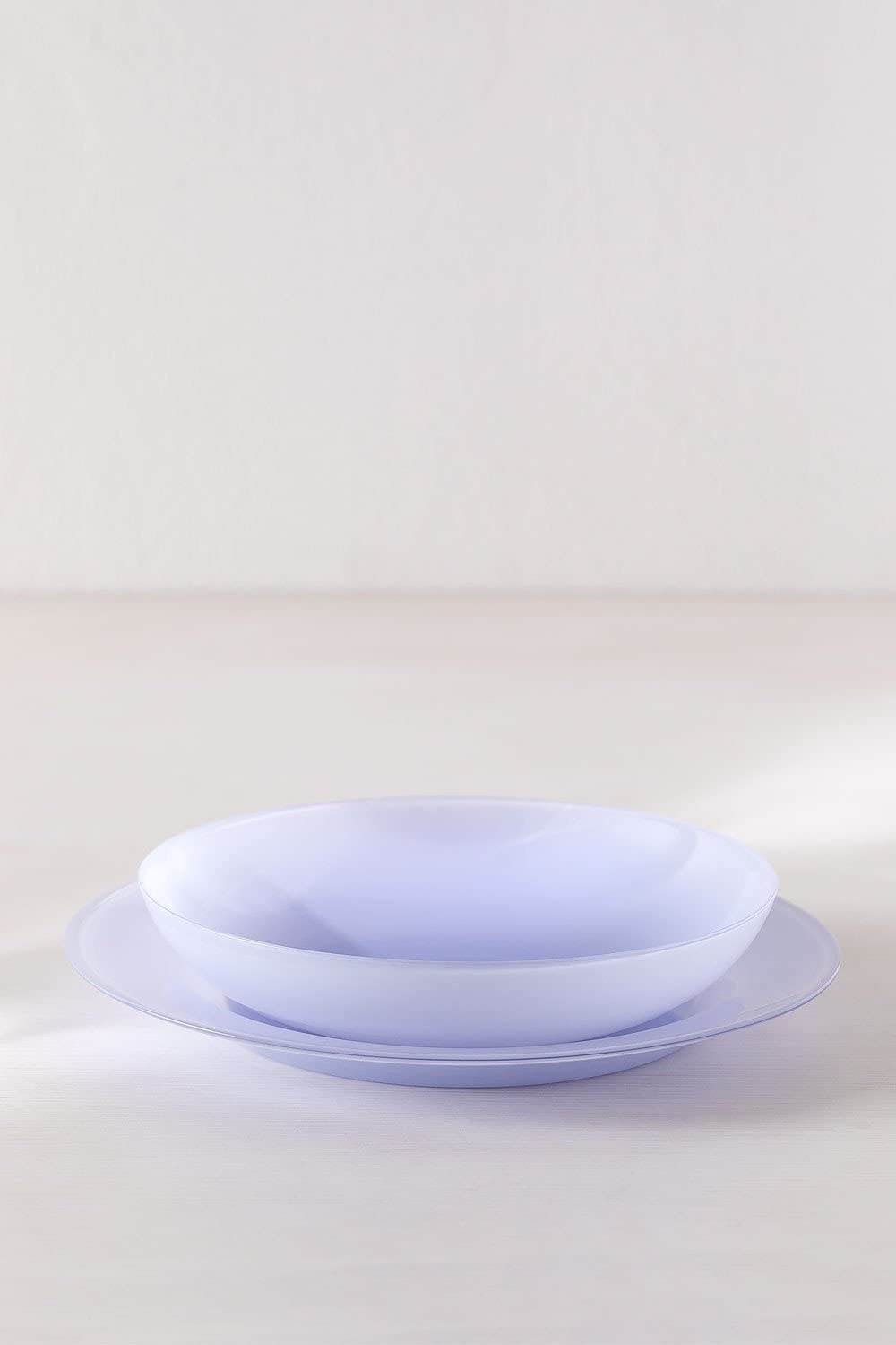 Sklum Ainara Mousse 4 piatti fondi blu lavanda vetro