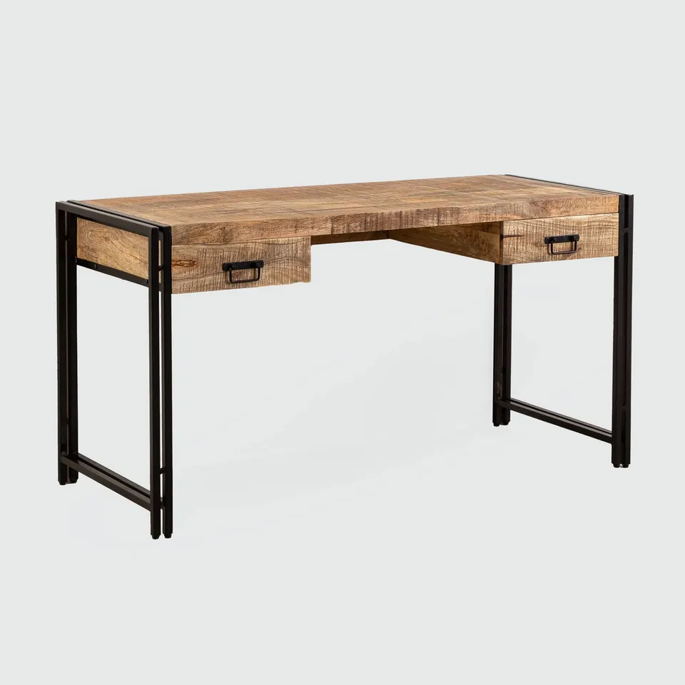 Sklum Tanem Style scrivania legno naturale 146 cm 2 cassetti