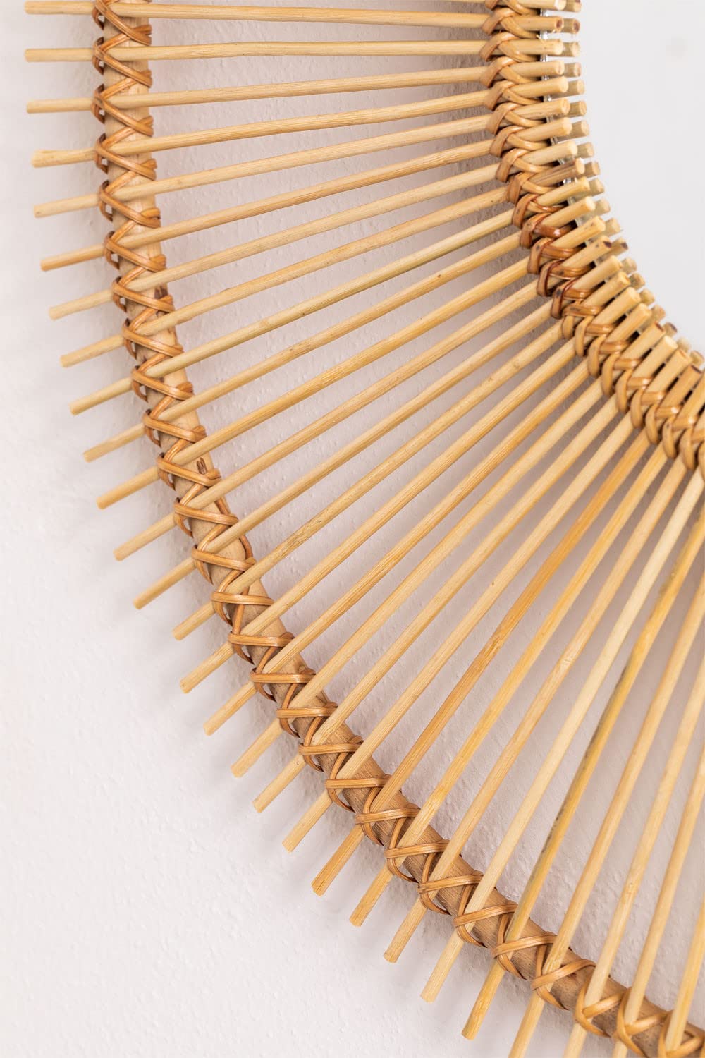 Sklum Biok specchio rotondo da parete rattan 60 cm