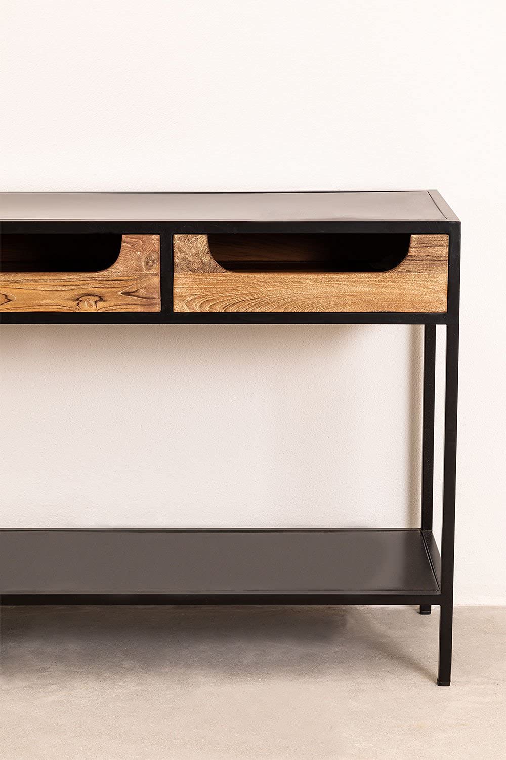 Sklum Emberg consolle legno mango 140 cm nero 3 cassetti