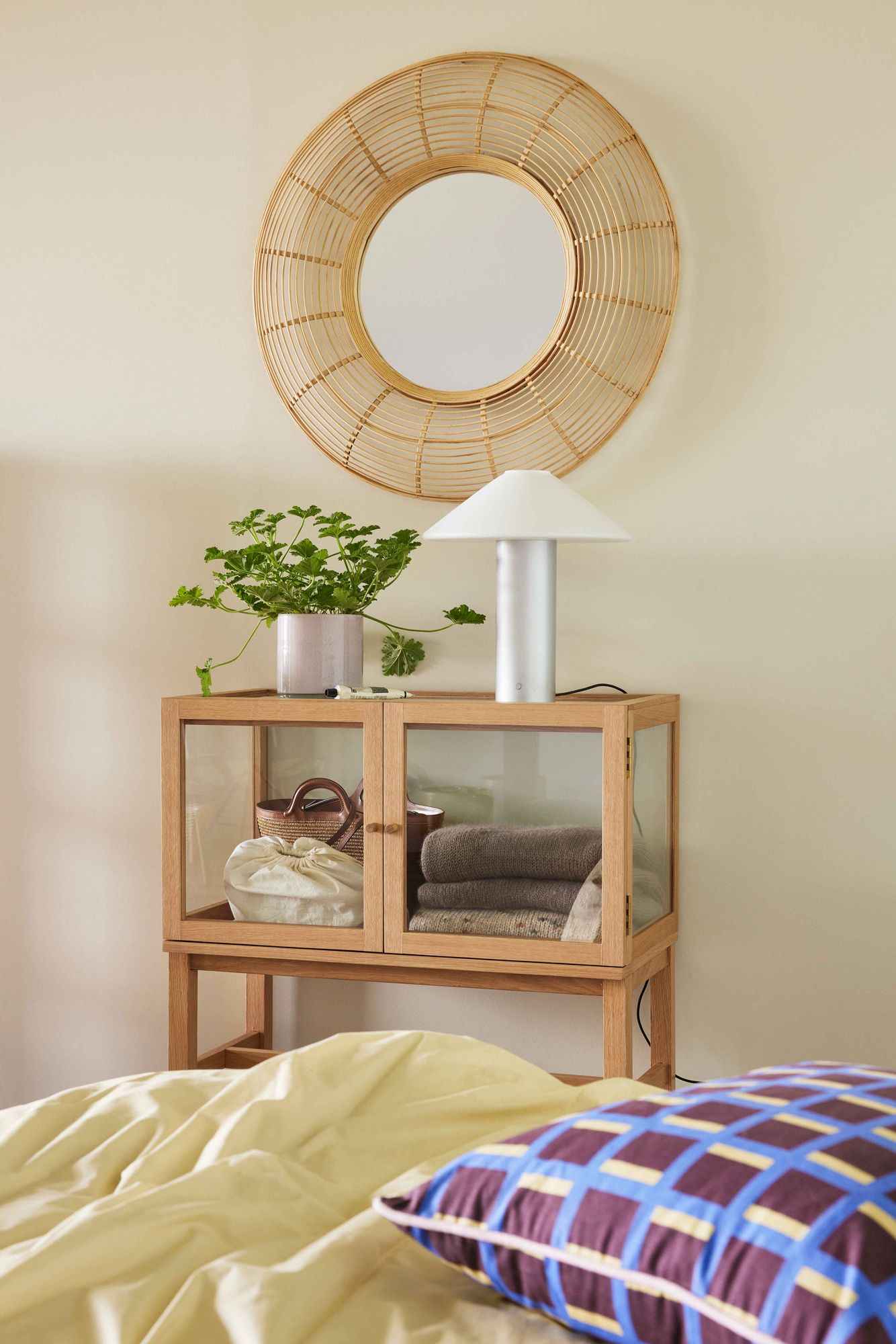 Bambua Orbit lampada da tavolo argento metallizzato vetro