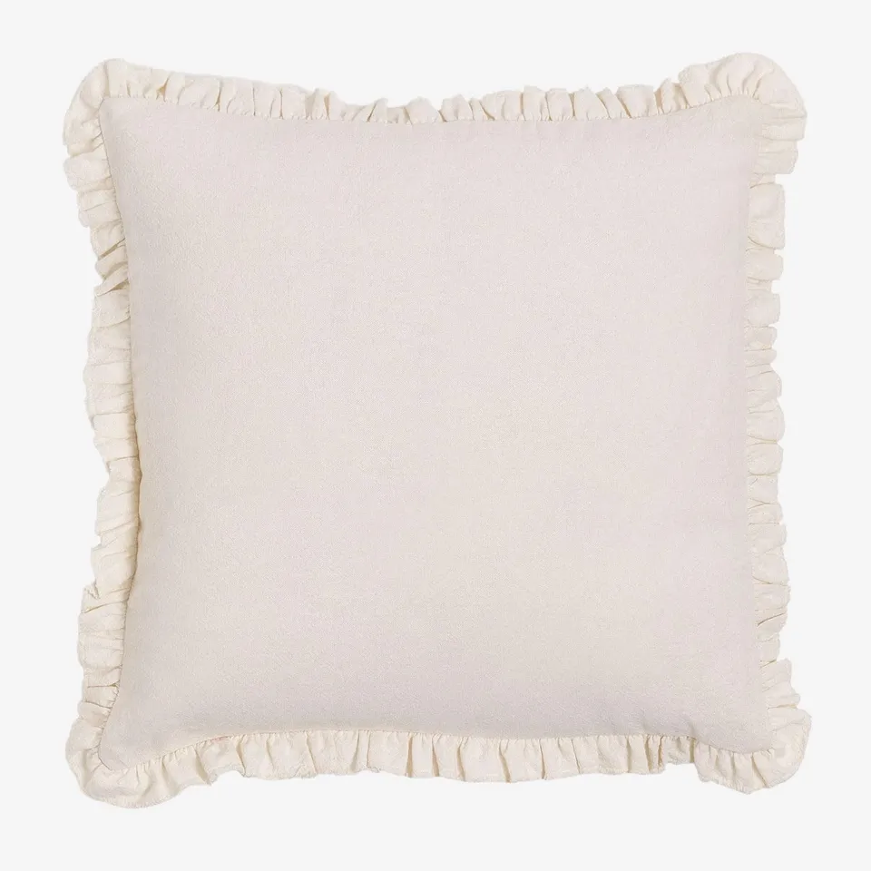 Sklum Arassu cuscino quadrato 40x40 cm cotone con balze