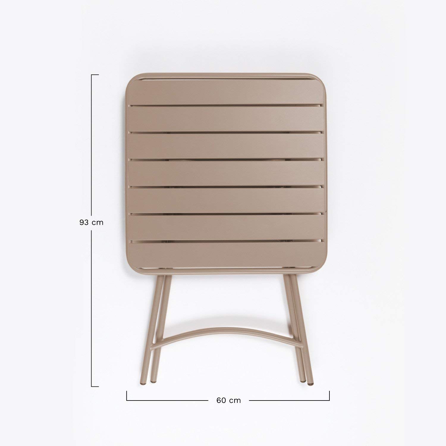 Sklum Janti Tavolo Giardino Pieghevole 60x60 cm Acciaio