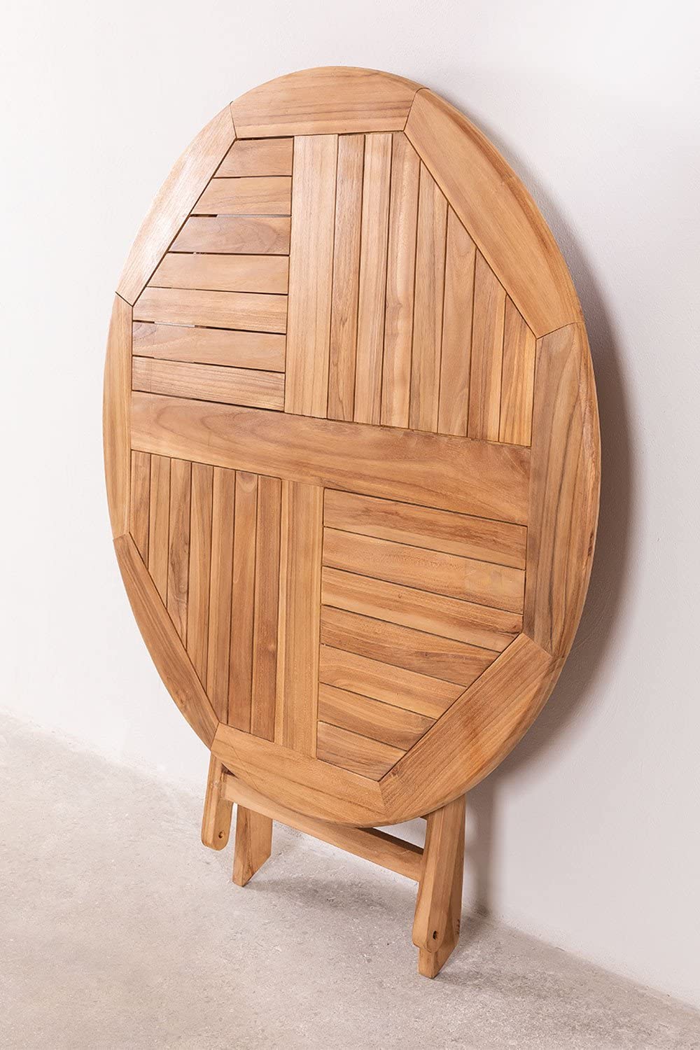 Sklum Pira tavolo giardino teak Ø100 pieghevole