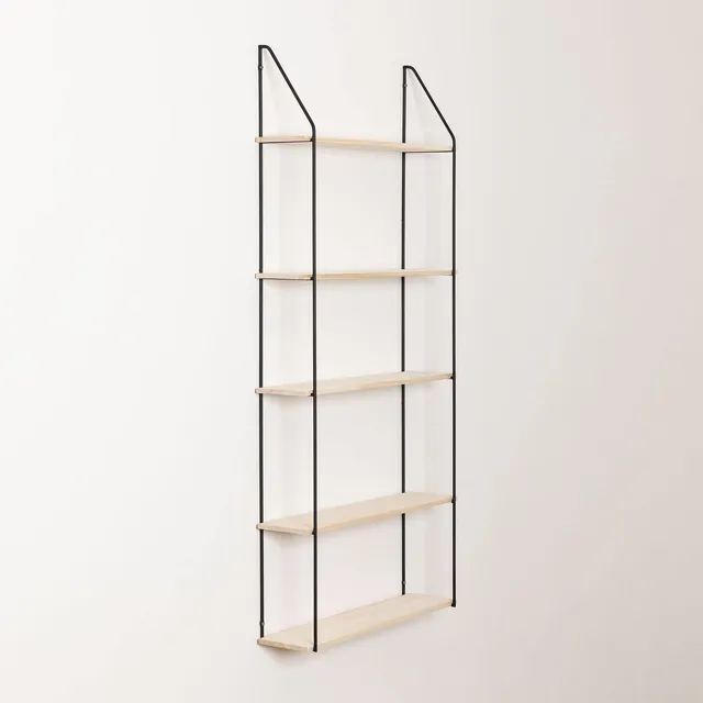 Sklum Arison Scaffale a Muro Legno e Acciaio 175 cm
