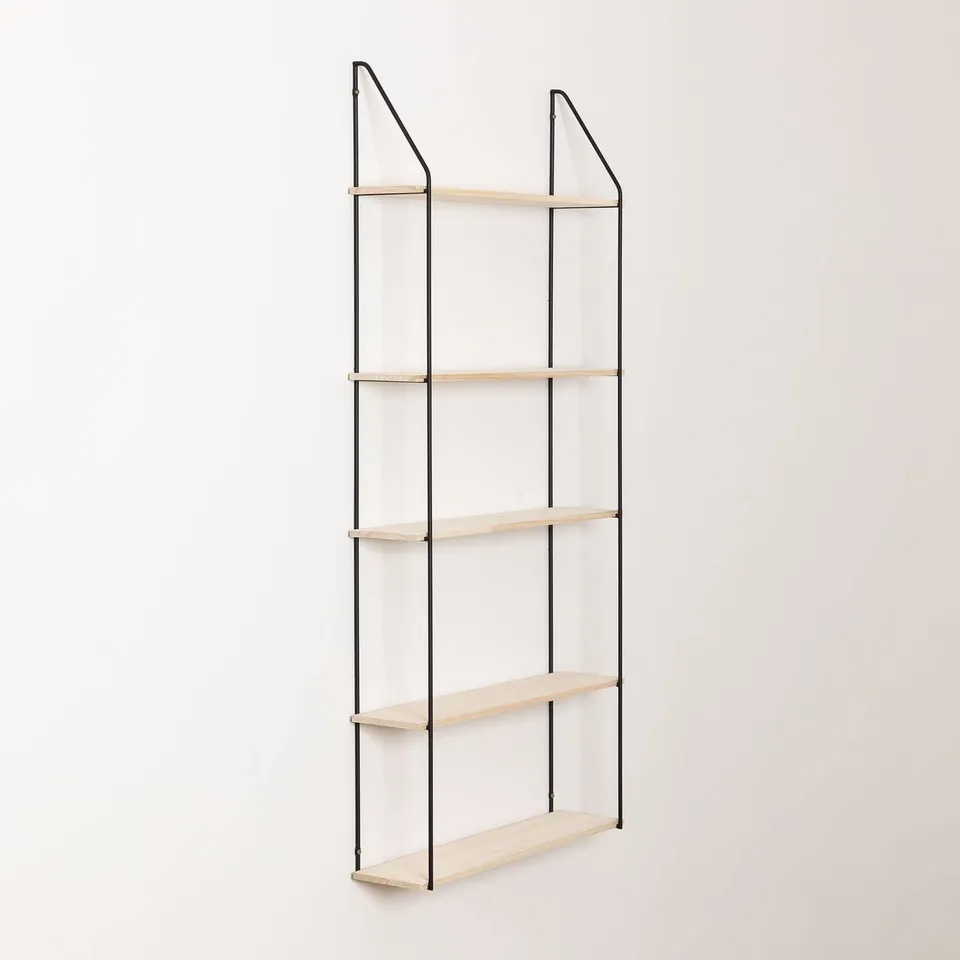 Sklum Arison Scaffale a Muro Legno e Acciaio 175 cm