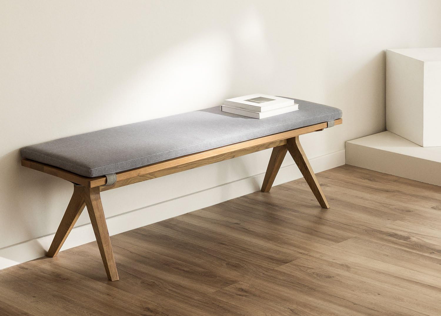 Sklum Basset Panca Rovere 158 cm con Cuscino Poliestere