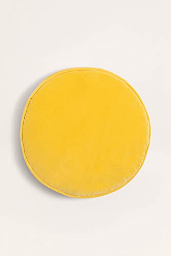 Sklum Kapi cuscino rotondo in velluto giallo curry Ø40 cm