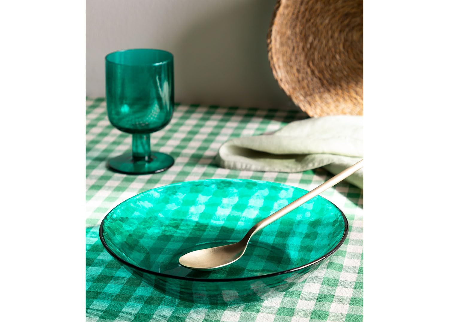 Sklum Yelena piatti fondi vetro 4 pezzi Ø21,5 cm