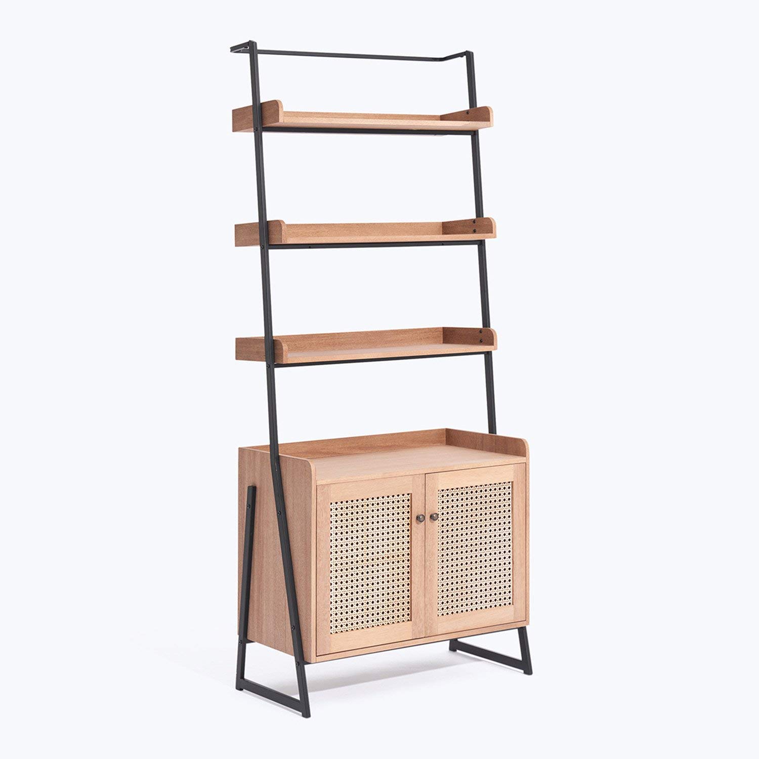Sklum Faor Black Natural Scaffale 198,5cm Metallo MDF