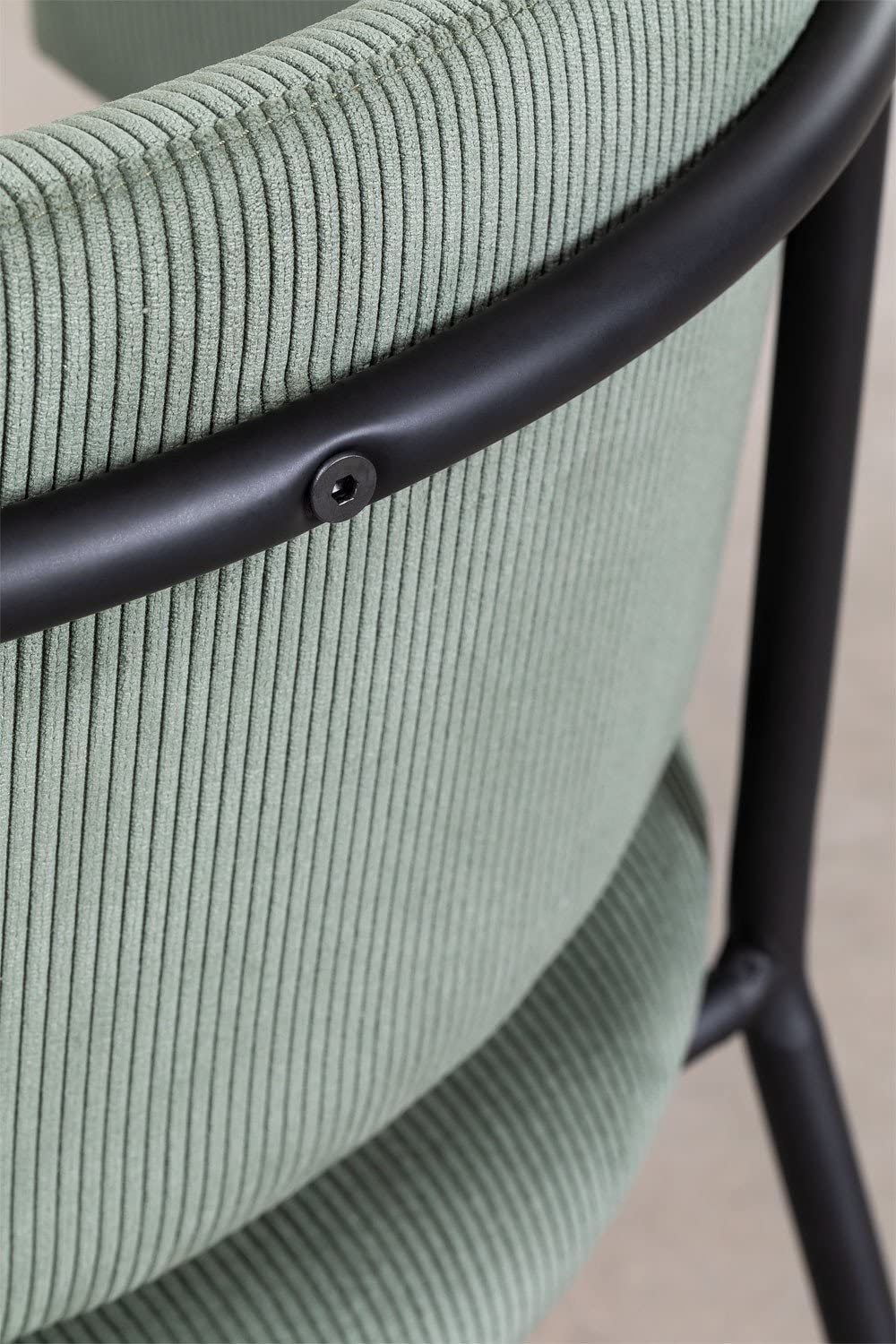 Sklum Nalon Style sedia da pranzo velluto a coste nero