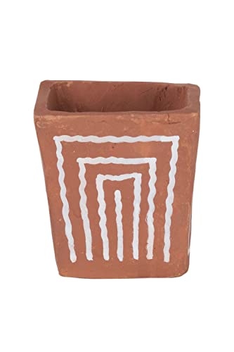 Sklum Thot Vaso 8 cm Rosso Argilla Artigianale